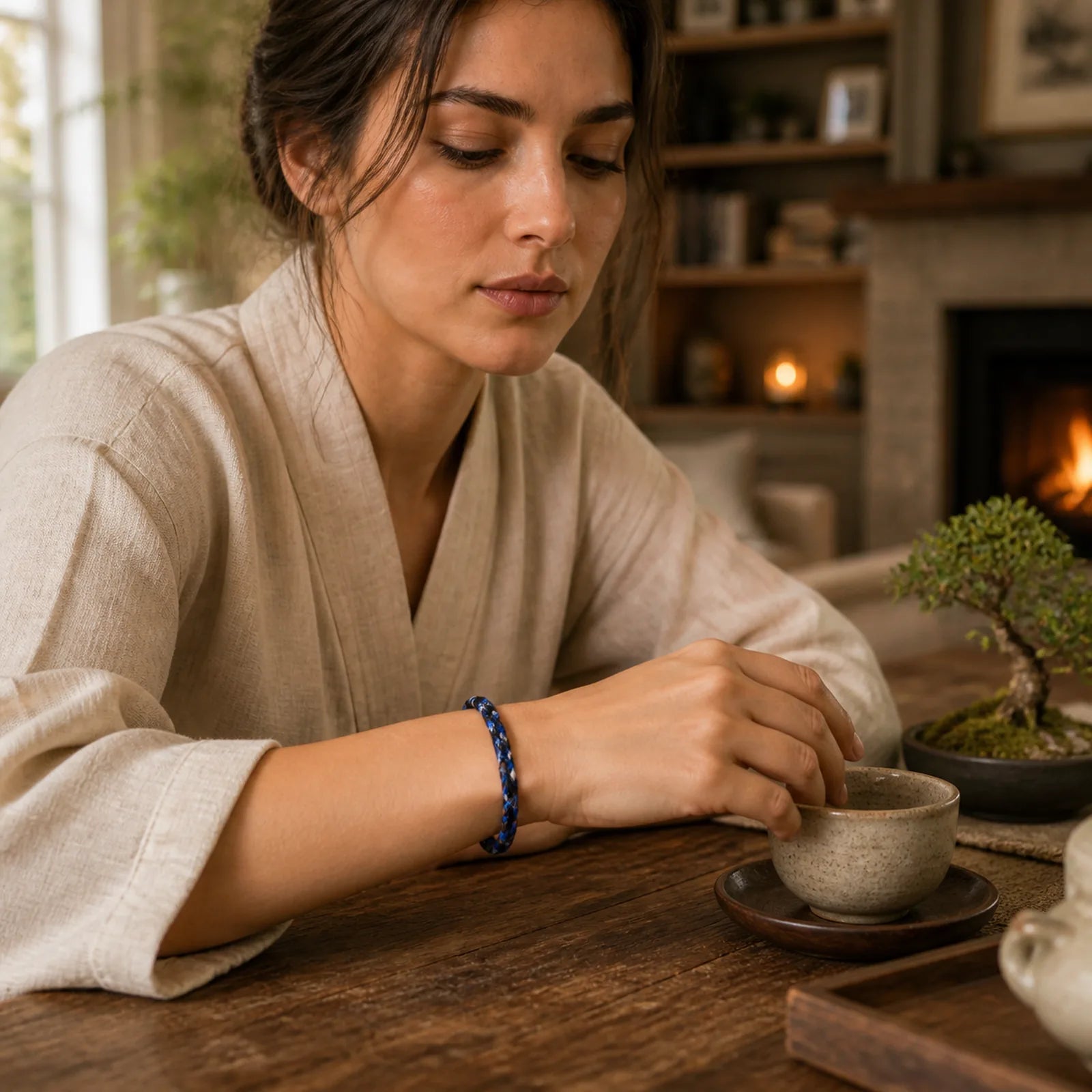 "May prosperity fill your life" Lucky Multicolored Bracelet featuring Healthy, Perfect and Wishful Thinking Red String, Red String