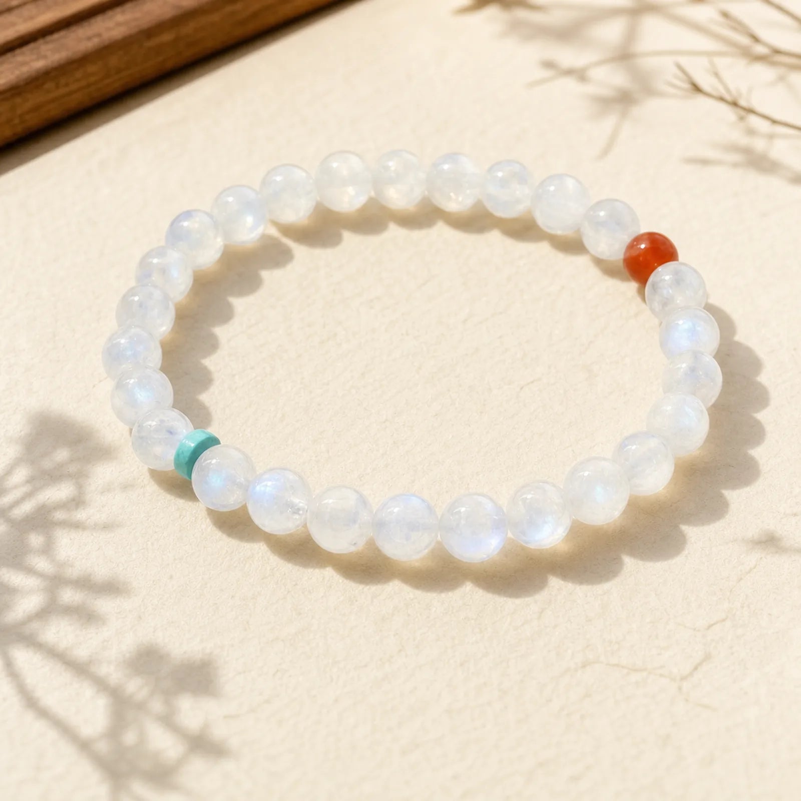 Moonstone Calm Healing Positive Bracelet featuring Moonstone