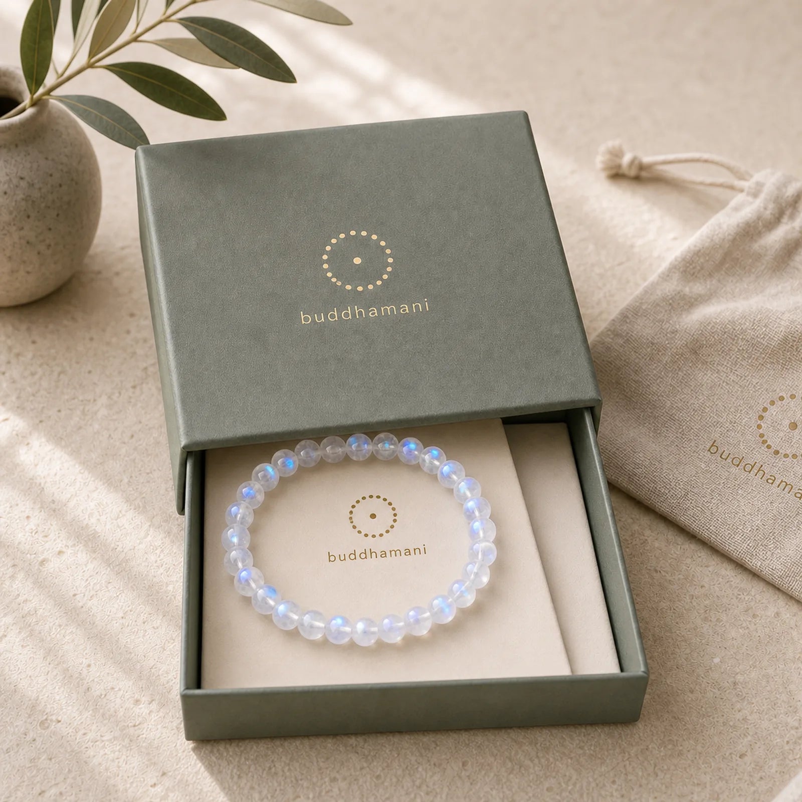 Moonstone Healing Positive Bracelet featuring Moonstone