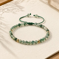Moss Agate Lucky Balance Bracelet featuring Moss Agate, Copper