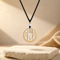 Mountain Ghosts Spend Money Yin Yang Bagua Design Copper Harmony Necklace Pendant featuring Bagua, Copper, Yin Yang Symbol