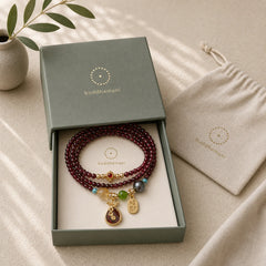 Multi Layered Natural Garnet Jade Coin Money Bag Attracting Wealth Protection Bracelet featuring Garnet, Jade, Citrine