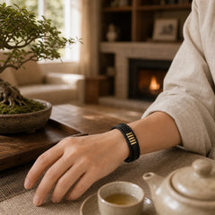 Multi-layer Leather Rope Titanium Steel Buckle Balance Bracelet featuring Titanium Steel