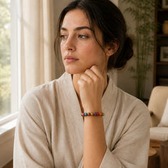 Multicolor Tourmaline Positive Bracelet featuring Tourmaline