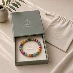 Multicolor Tourmaline Positive Bracelet featuring Tourmaline