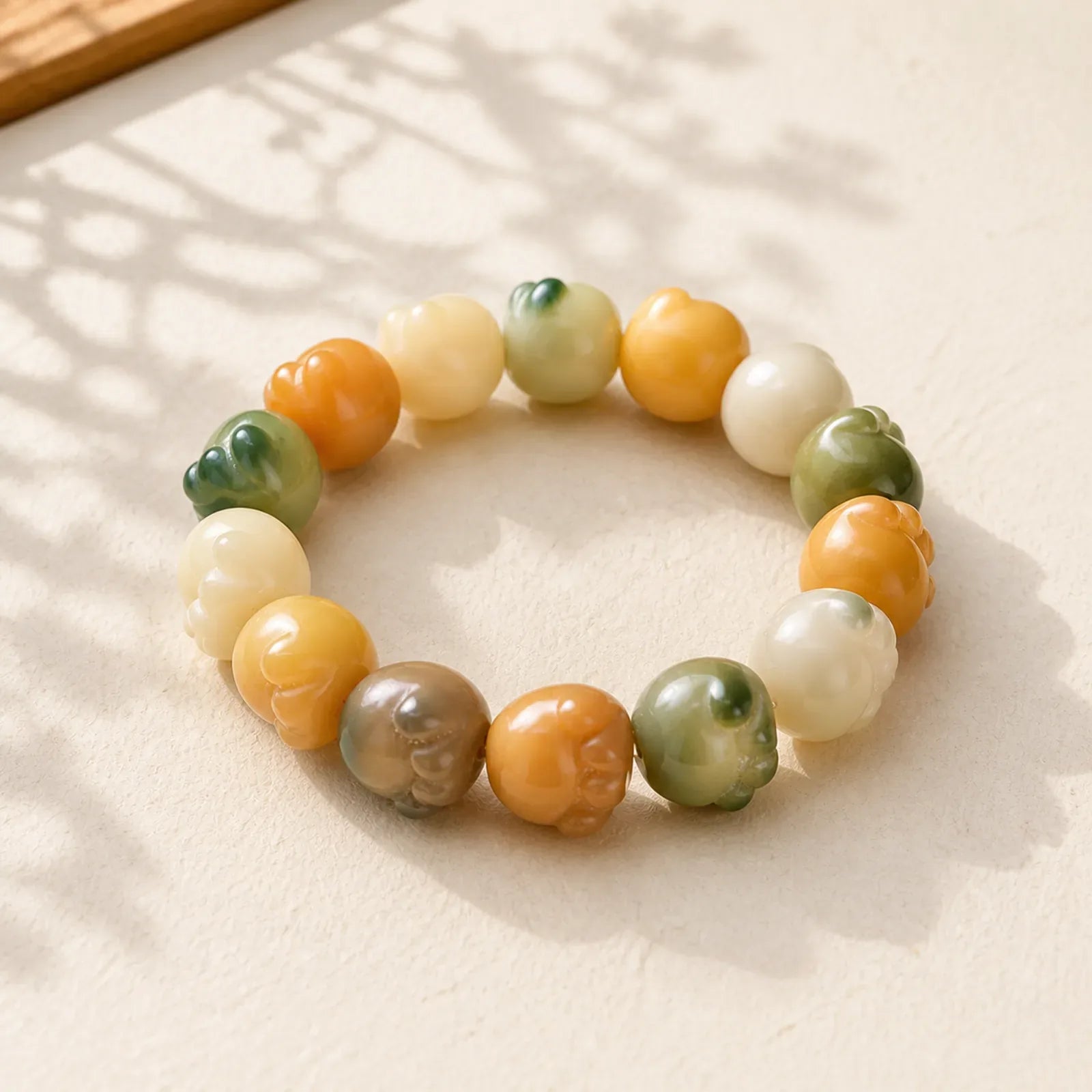 Multilayered Bodhi Seed Cute Cat Paw Calm Harmony Bracelet featuring Bodhi Seed