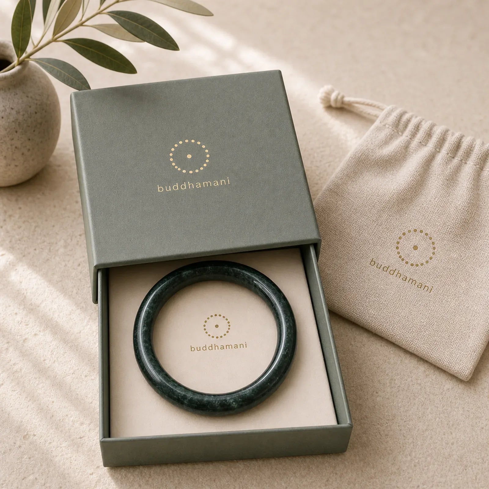 Nanyang Black-Green Jade Protection Cuff Bangle Bracelet featuring Nanyang Black-Green Jade, Green Jade, Jade