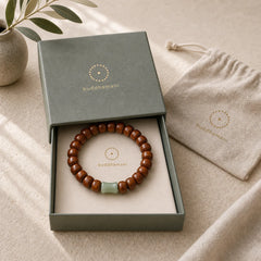 Natural Abelia Biflora Wood Hetian Jade Bamboo Bead Warding Off Evil Spirits Bracelet featuring Abelia Biflora Wood, Jade, Bamboo