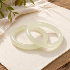 Natural Afghanistan Jade Abundance Cuff Bracelet Bangle featuring Jade