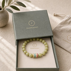Natural Alashan Agate Encourage Bracelet featuring Alashan Agate, Jade