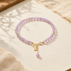 Natural Amethyst Crystal Relieves Stress Bracelet featuring Amethyst