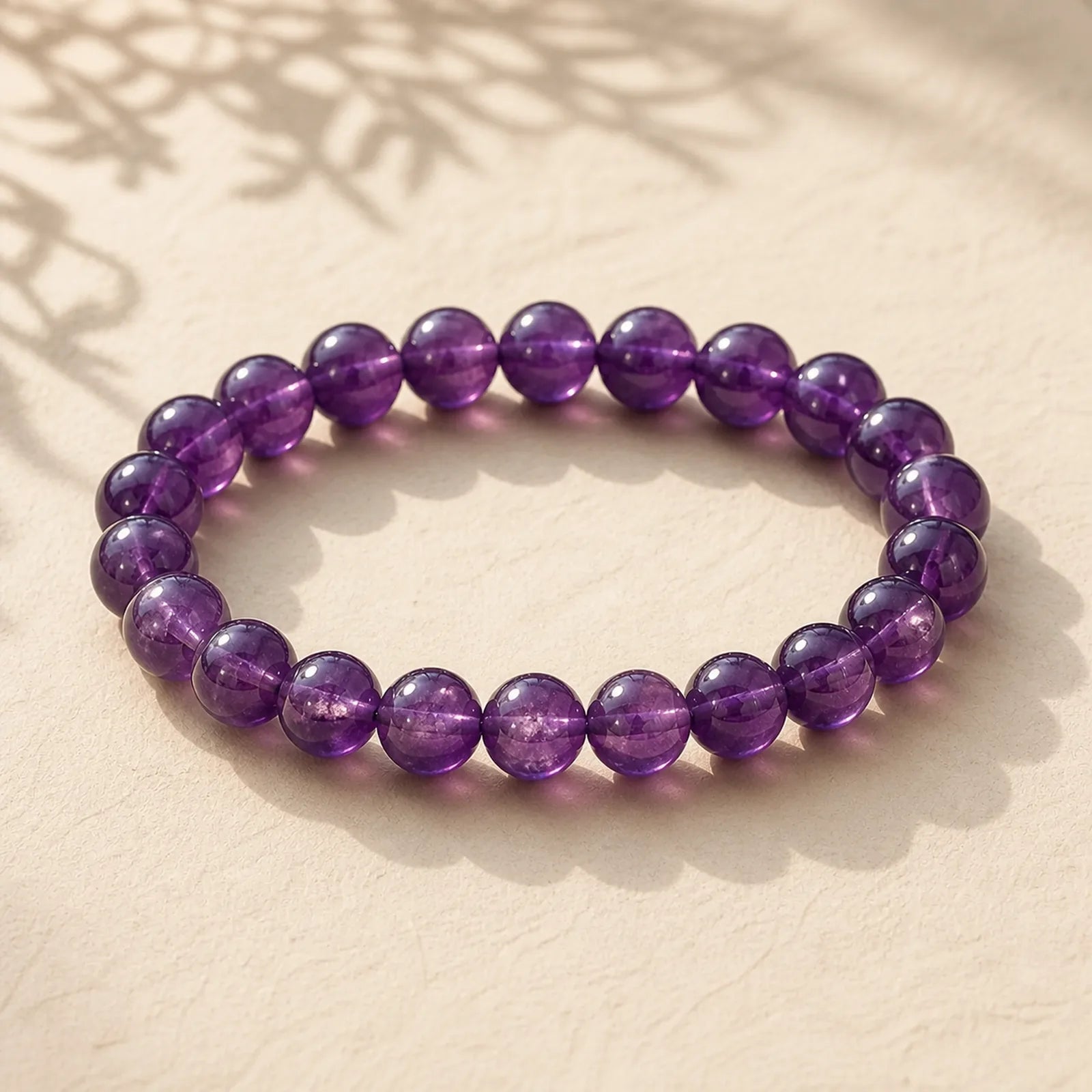 Natural Amethyst Inner Peace Meditation Bracelet featuring Amethyst