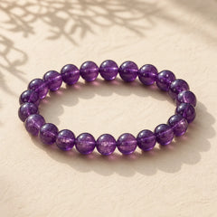 Natural Amethyst Inner Peace Meditation Bracelet featuring Amethyst