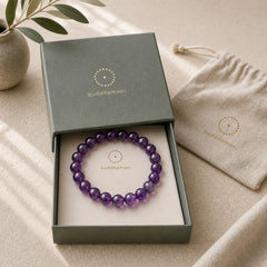 Natural Amethyst Inner Peace Meditation Bracelet featuring Amethyst