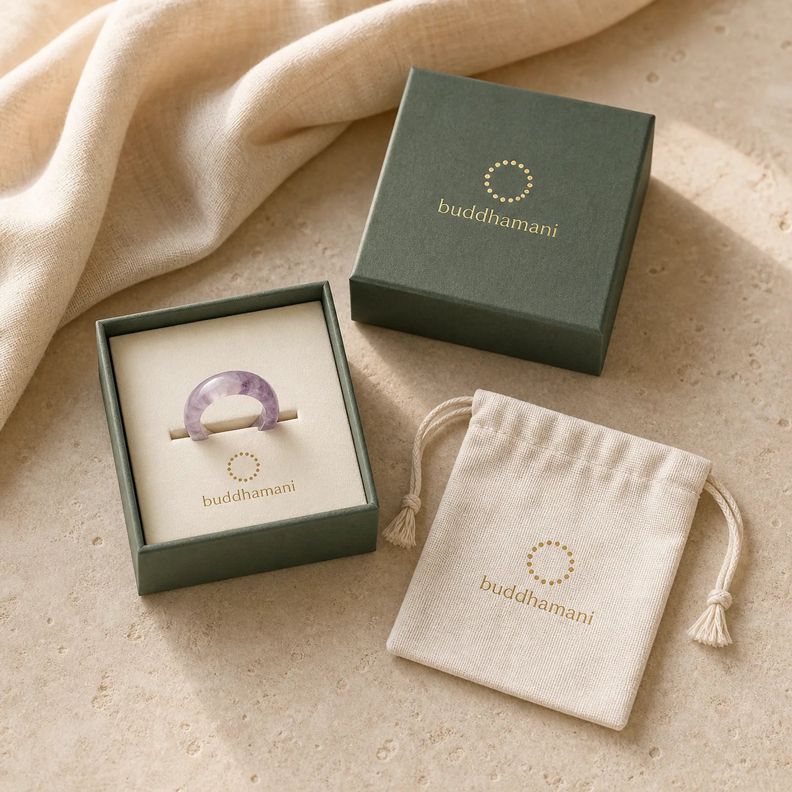 Natural Amethyst Spiritual Awareness Ring featuring Amethyst