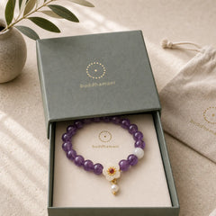Natural Amethyst White Agate Pearl Charm Balance Bracelet featuring Amethyst, White Agate, Pearl