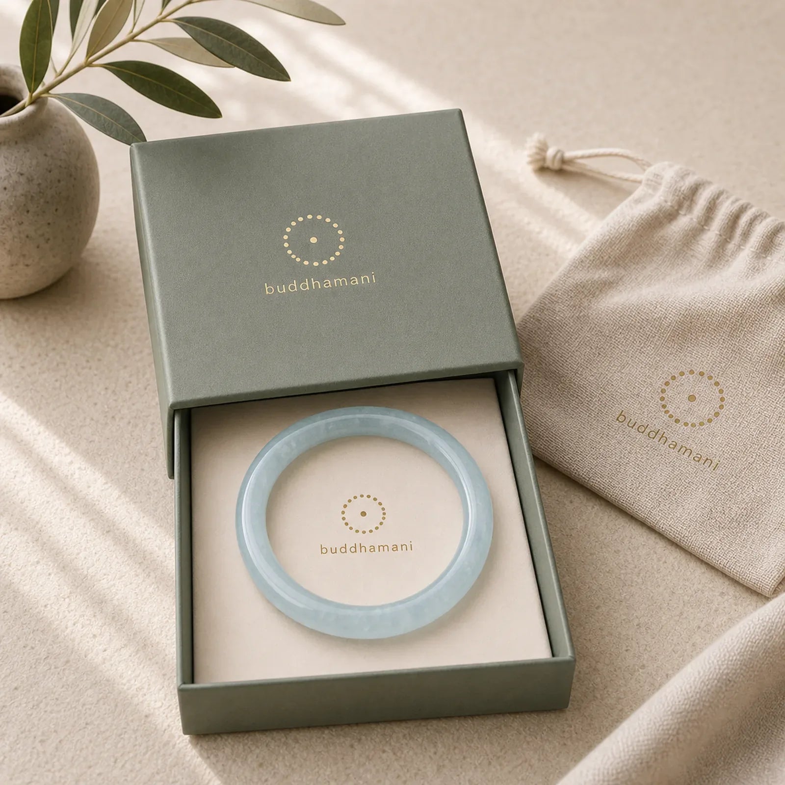 Natural Aquamarine Blessing Bangle Bracelet (Extra 30% Off | USE CODE: FS30) featuring Aquamarine, Jade
