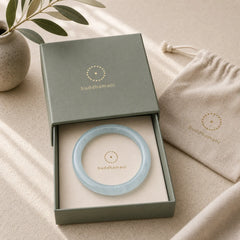 Natural Aquamarine Blessing Bangle Bracelet (Extra 30% Off | USE CODE: FS30) featuring Aquamarine, Jade