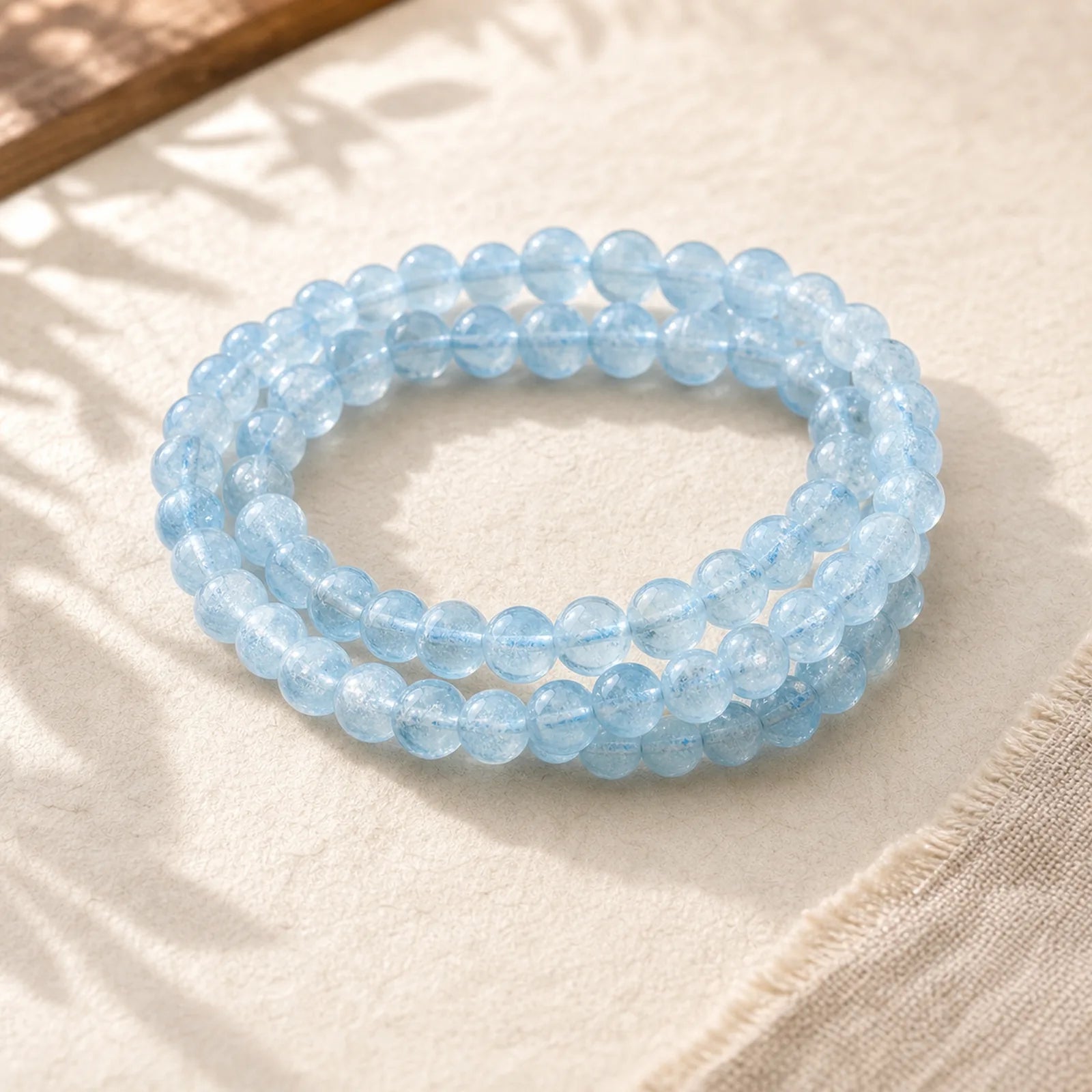 Natural Aquamarine Peace Healing Bracelet featuring Aquamarine