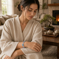 Natural Aquamarine Pixiu Serenity Healing Bracelet featuring Aquamarine, Pixiu