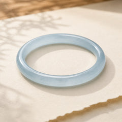 Natural Aquamarine Serenity Bangle Bracelet (Extra 30% Off | USE CODE: FS30) featuring Aquamarine, Jade