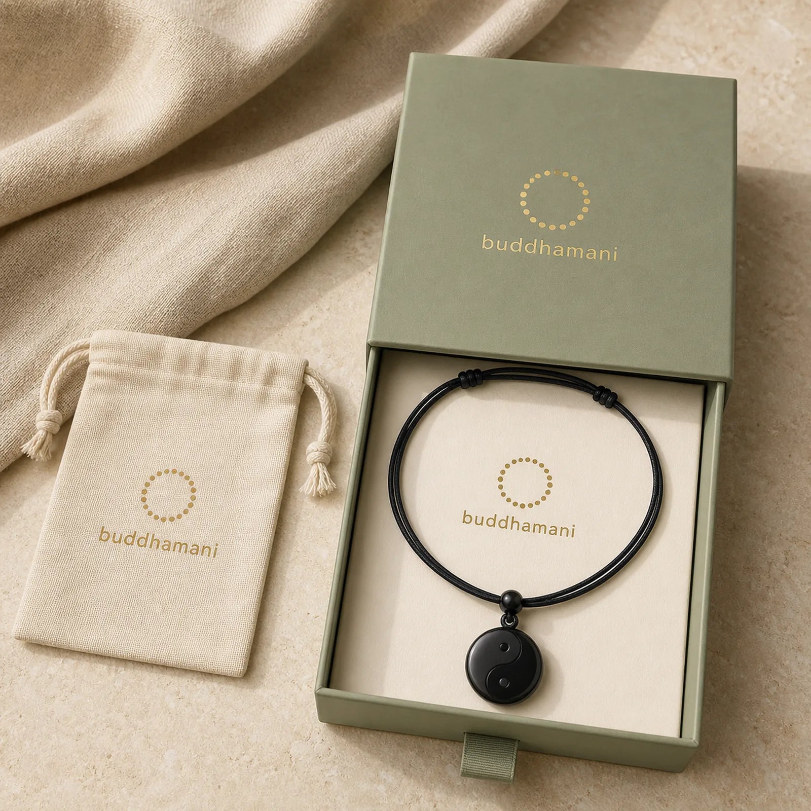 Natural Authentic Shungite Stone Carved Yin Yang Protection Necklace Pendant featuring Bagua, Shungite Stone (Graphite Stone), Yin Yang Symbol