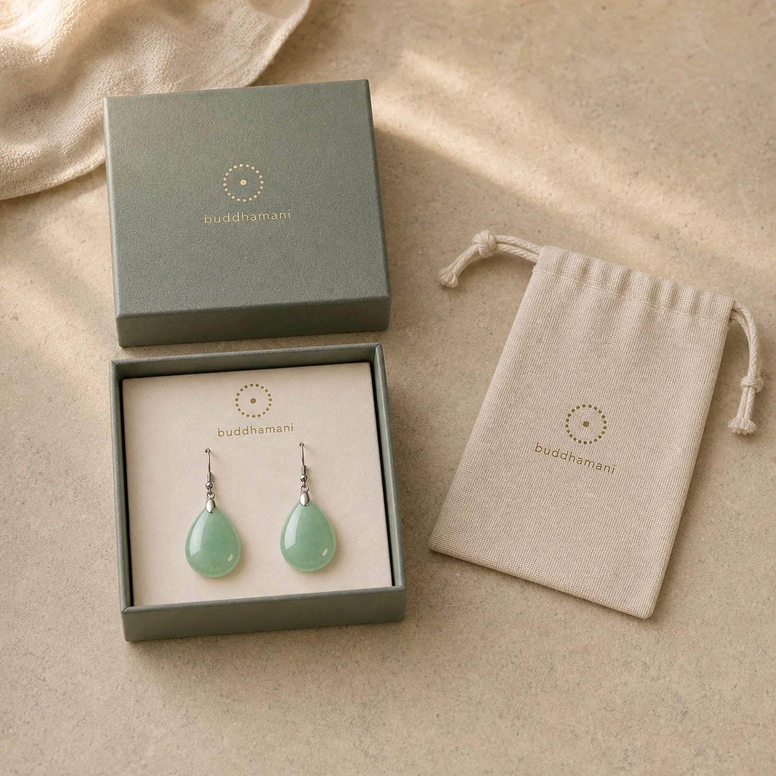Natural Aventurine Dangle Healing Drop Earrings featuring Green Aventurine, Pink Crystal, Tiger Eye