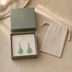 Natural Aventurine Dangle Healing Drop Earrings featuring Green Aventurine, Pink Crystal, Tiger Eye