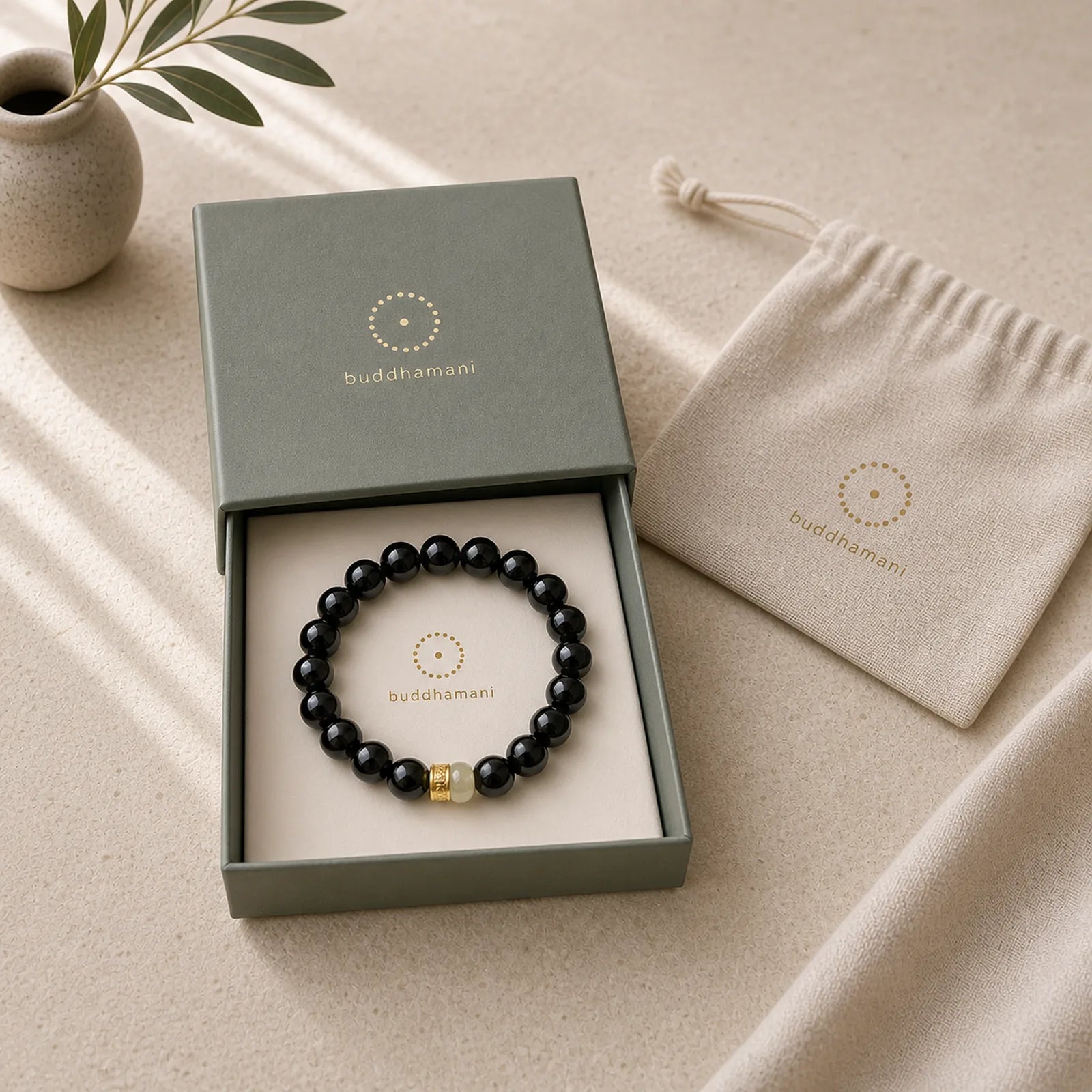 Natural Black Onyx Jade Support Bracelet featuring Black Onyx, Jade, Copper