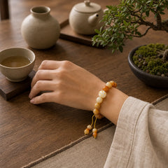 Natural Bodhi Seed Lovely Paw Claw Peace Wisdom Bracelet featuring Bodhi Seed