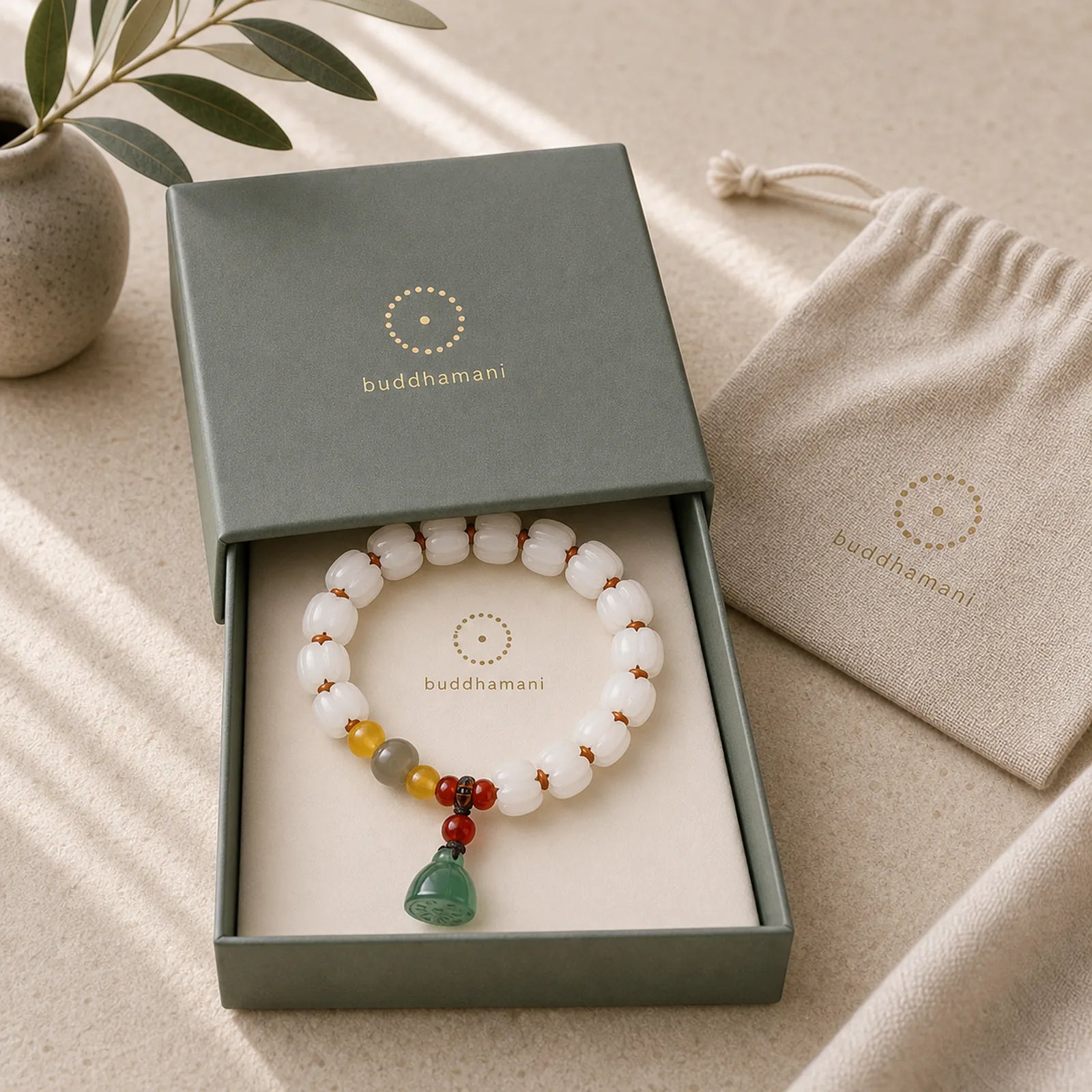 Natural Bodhi Seed Red Agate Bodhi Calm Harmony Engraved Pumpkin Bead Lotus Bracelet featuring Bodhi Seed, Red Agate, Lotus