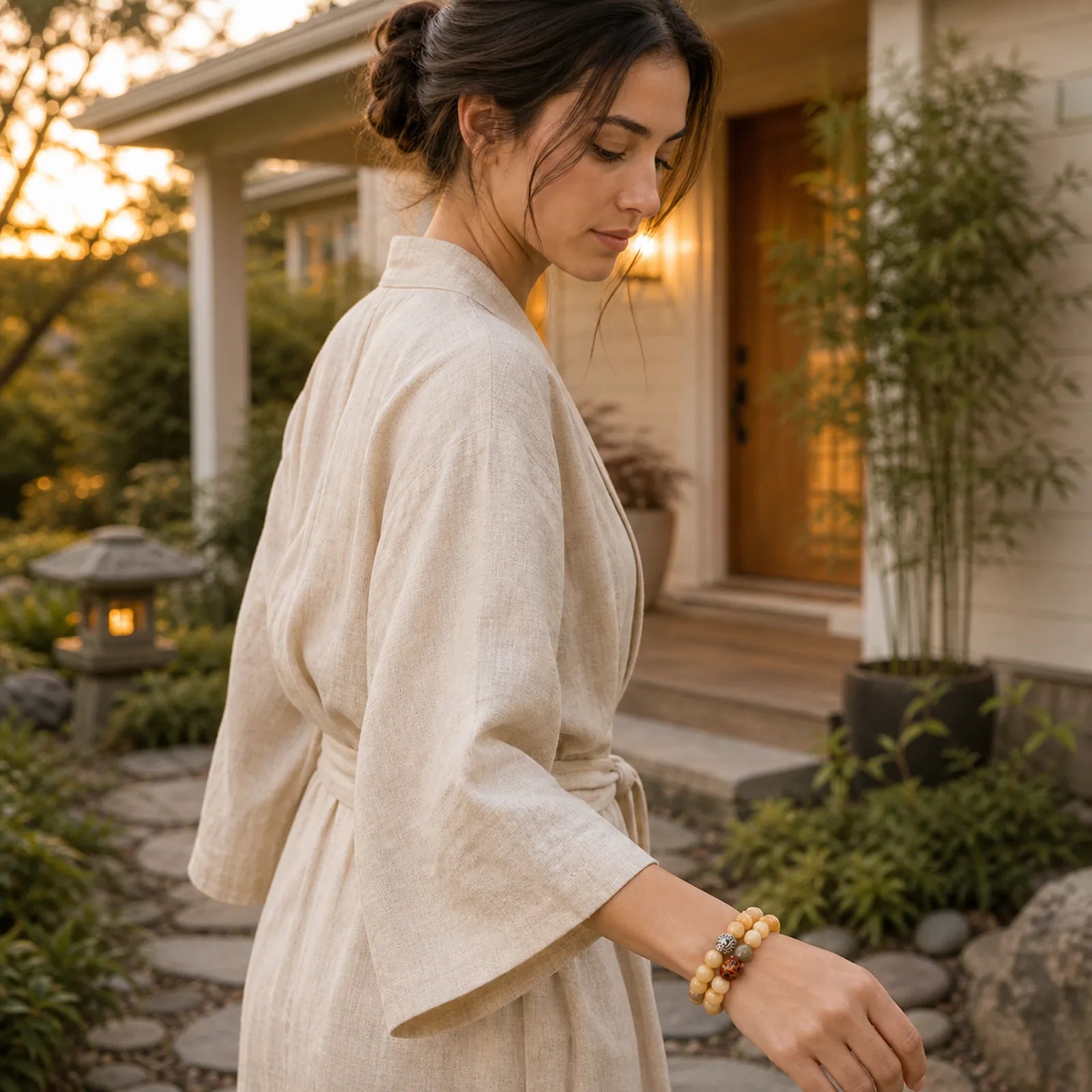 Natural Bodhi Seed The Lord of the Corpse Forest Om Mani Padme Hum Wisdom Bracelet featuring Bodhi Seed, The Lord of the Corpse Forest, Om Mani Padme Hum
