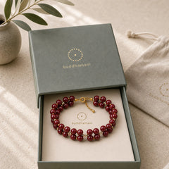 Natural Cinnabar Beaded Blessing Bracelet featuring Cinnabar