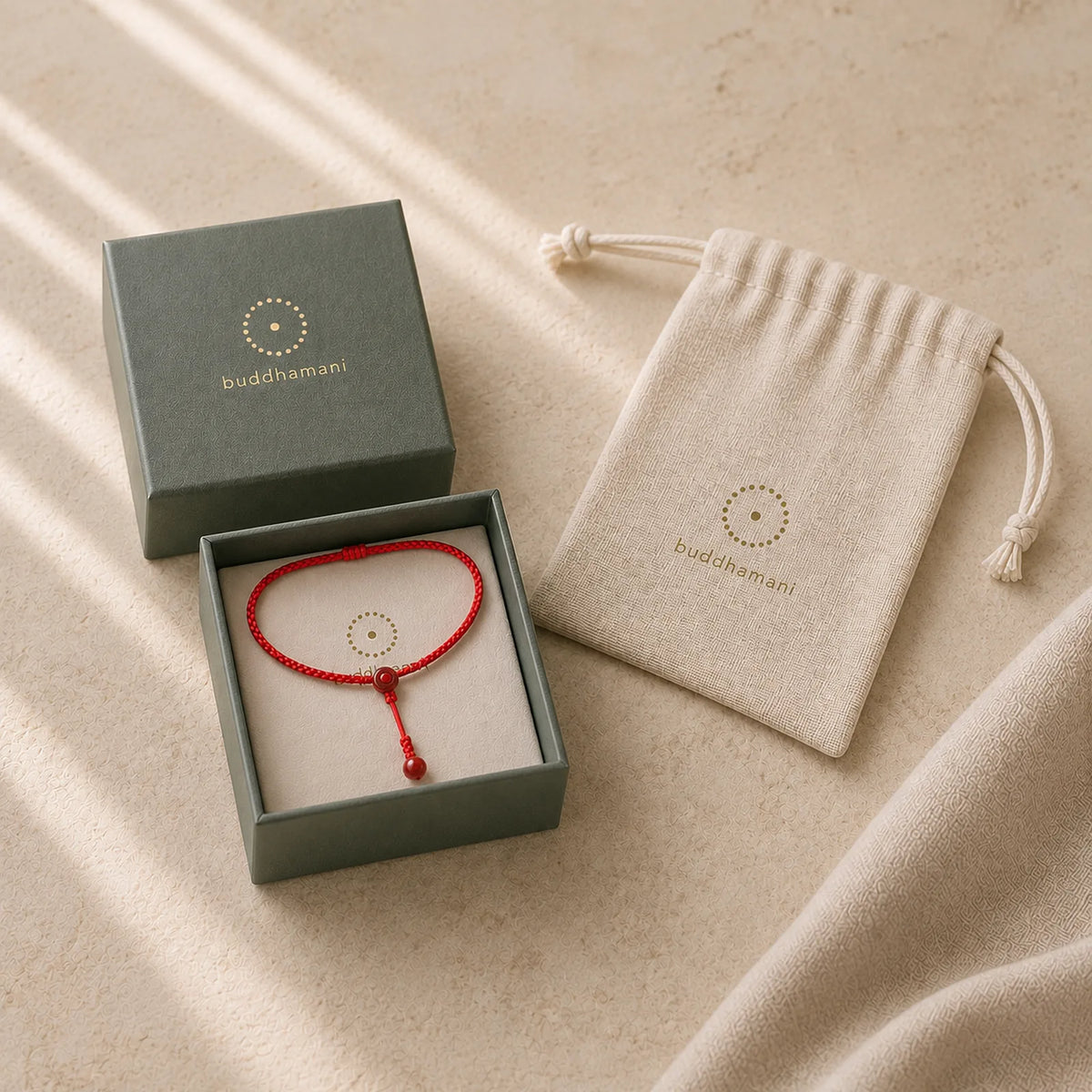 Natural Cinnabar Calm Blessing Red String Belly Chain featuring Cinnabar, Red String
