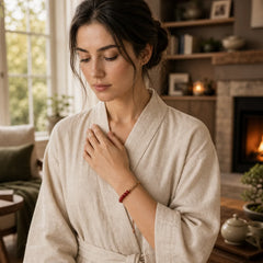Natural Cinnabar King Kong Knot Blessing String Bracelet (Extra 35% Off | USE CODE: FS35) featuring Cinnabar, Red String