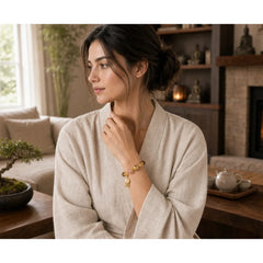 Natural Citrine Fu Character Lucky Beast Prosperity Bracelet featuring Citrine, Fu Character, Sun Stone