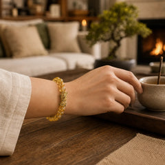 Natural Citrine PiXiu Prosperity Protection Bracelet featuring Citrine, Pixiu
