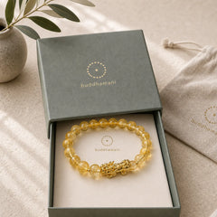 Natural Citrine PiXiu Prosperity Protection Bracelet featuring Citrine, Pixiu