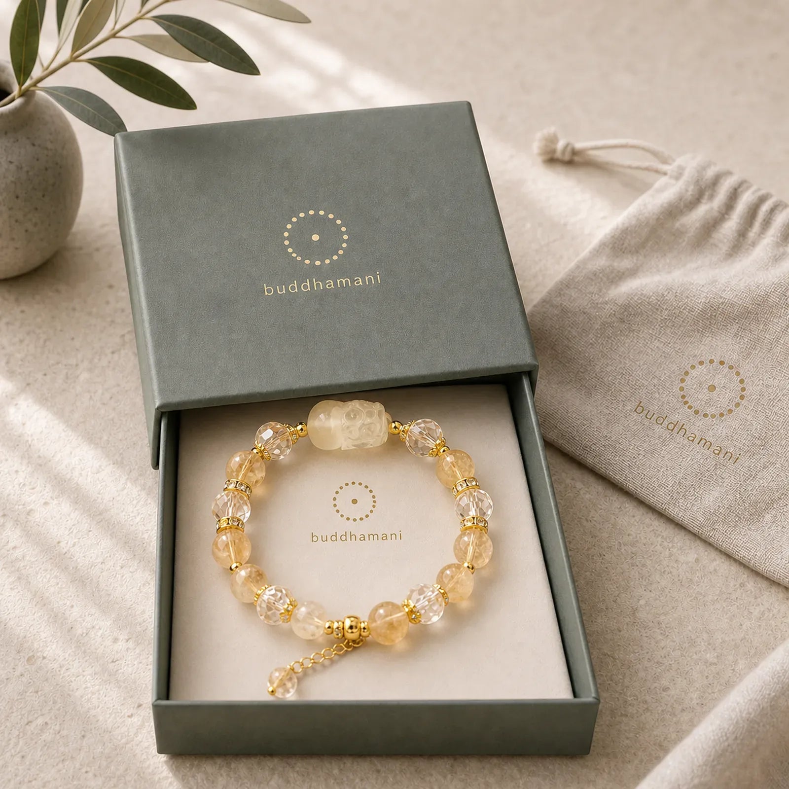 Natural Citrine Pixiu Prosperity Bracelet featuring Citrine, Pixiu