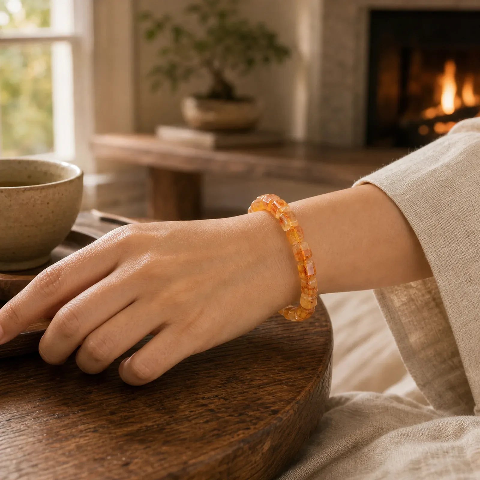 Natural Citrine Prosperity Protection Bracelet (Extra 35% Off | USE CODE: FS35) featuring Citrine