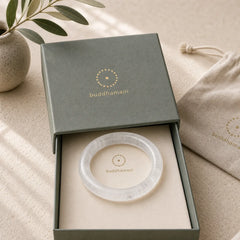 Natural Clear Quartz Healing Bracelet Bangle featuring Clear Quartz / White Crystal, Jade