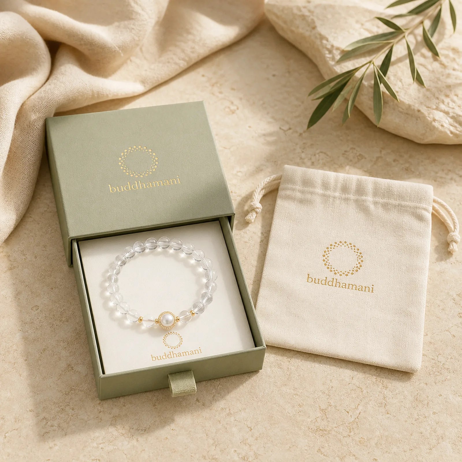 Natural Clear Quartz Pearl Clarity Bracelet featuring Pearl, Clear Quartz / White Crystal