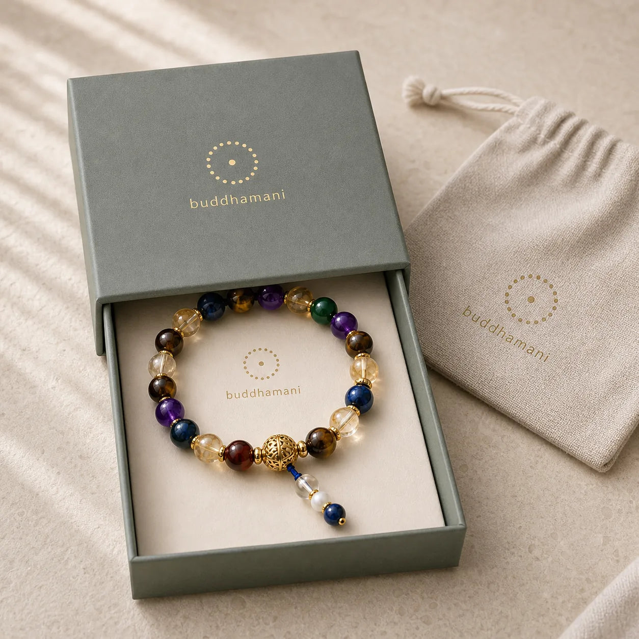 Natural Colored Tiger Eye Stone Weight Balance Bracelet featuring Red Tiger Eye, Tiger Eye, Purple Tiger Eye