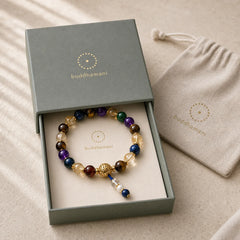 Natural Colored Tiger Eye Stone Weight Balance Bracelet featuring Red Tiger Eye, Tiger Eye, Purple Tiger Eye