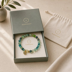 Natural Colorful Candy Agate Golden Lotus Pod Healing Bracelet featuring Candy Agate, Lotus