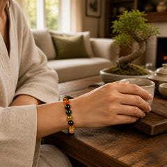 Natural Colorful Chalcedony Agate Harmony Bracelet featuring Chalcedony