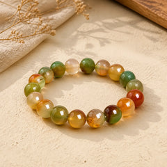 Natural Colorful Peacock Agate Courage Purify Bracelet featuring Peacock Agate, Peacock