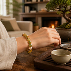 Natural Colorful Peacock Agate Courage Purify Bracelet featuring Peacock Agate, Peacock