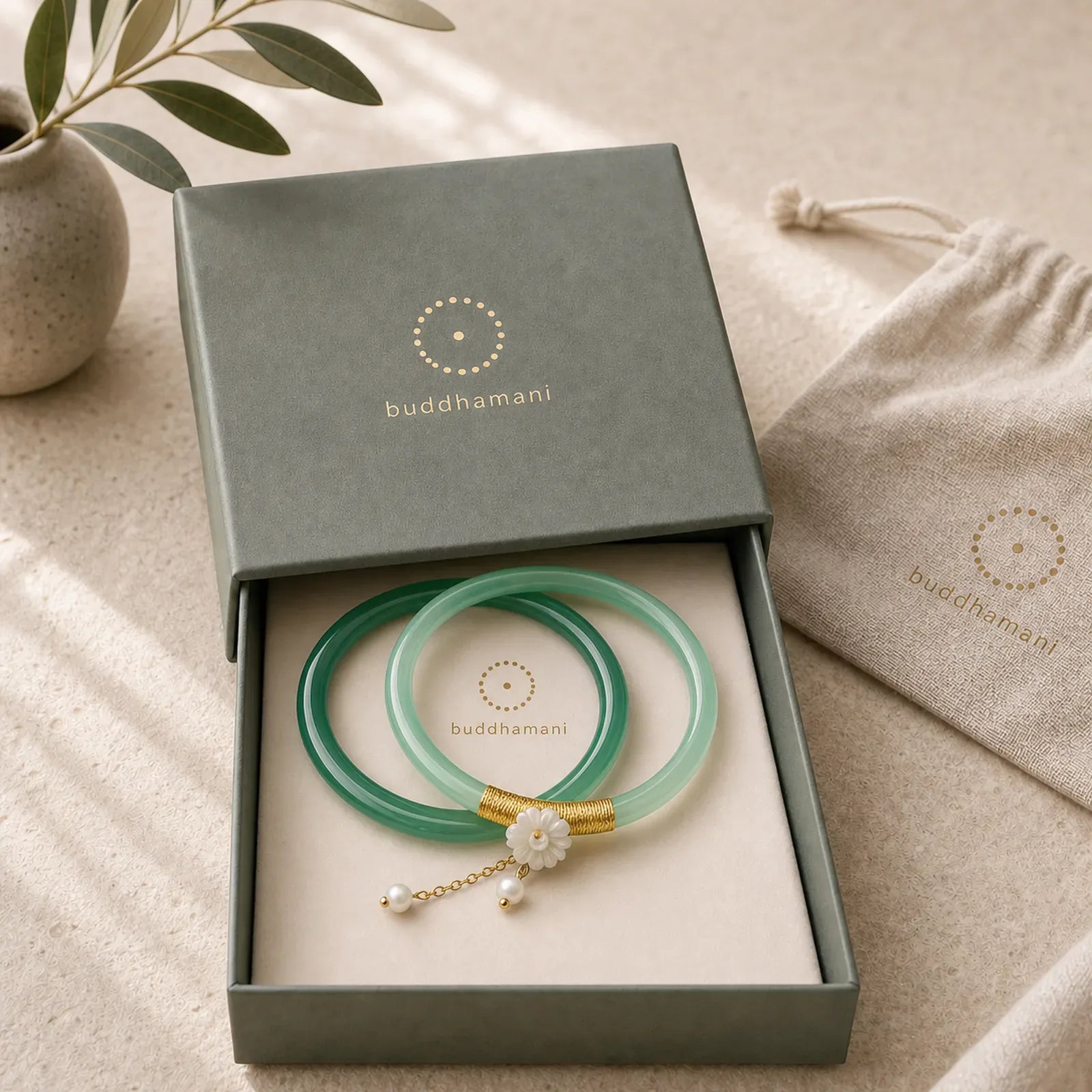 Natural Cyan White Jade Success Bracelet featuring White Jade, Jade, Cyan Jade