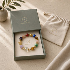 Natural Dunhuang Colorful Beads Amethyst Lazurite Balance Bracelet featuring Amethyst, Lapis Lazuli (Lazurite), Red Agate